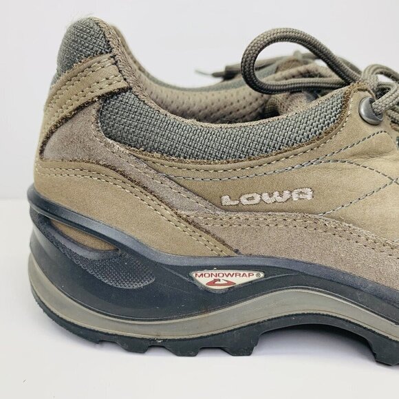 LOWA Renegade III GTX Lo GORETEX Shoes Womens Sz 7.5 Brown Nubuck Hiking Outdoor - Picture 2 of 16